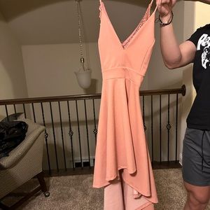salmon pink windsor dress
